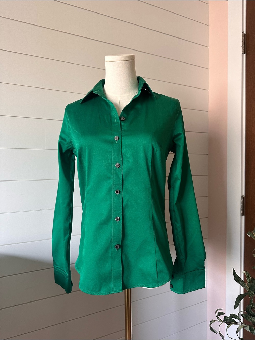 Banana Republic Kelly Green Blouse